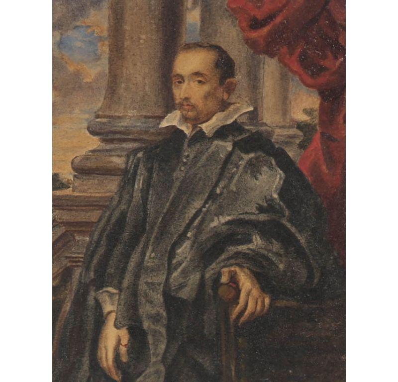 Un beau portrait à l'aquarelle, peint dans la grande tradition, représentant un noble espagnol bien habillé du XVIIe siècle. Bien présenté dans un cadre simple à effet doré. Non signée. Sur le papier.
