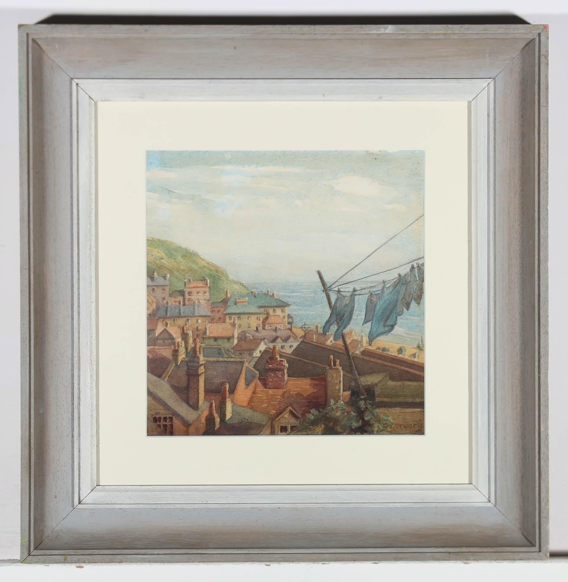 G.E Breary - Mid 20th Century Watercolour, Wash Day For Sale 2