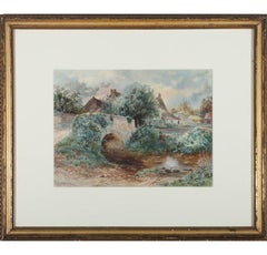Alexander Handcock (1853 - 1932) - 1906 Watercolour, Cottages in Stapleton
