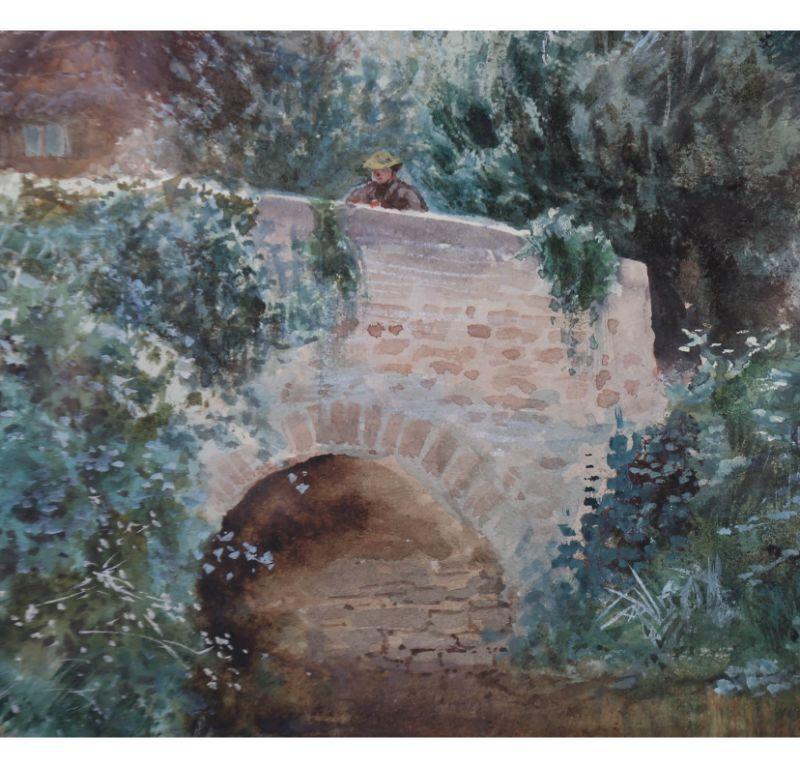 Alexander Handcock (1853 - 1932) - Acquerello del 1906, Cottage a Stapleton 4