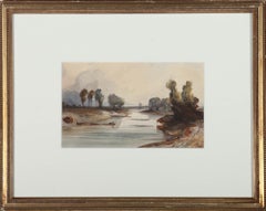 Attrib. John Sell Cotman (1782–1842)- Framed Watercolour, Fishing in the Estuary