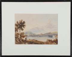 Attrib. John Varley (1778-1842) - Early 19th Century Watercolour, Lakeside Cows