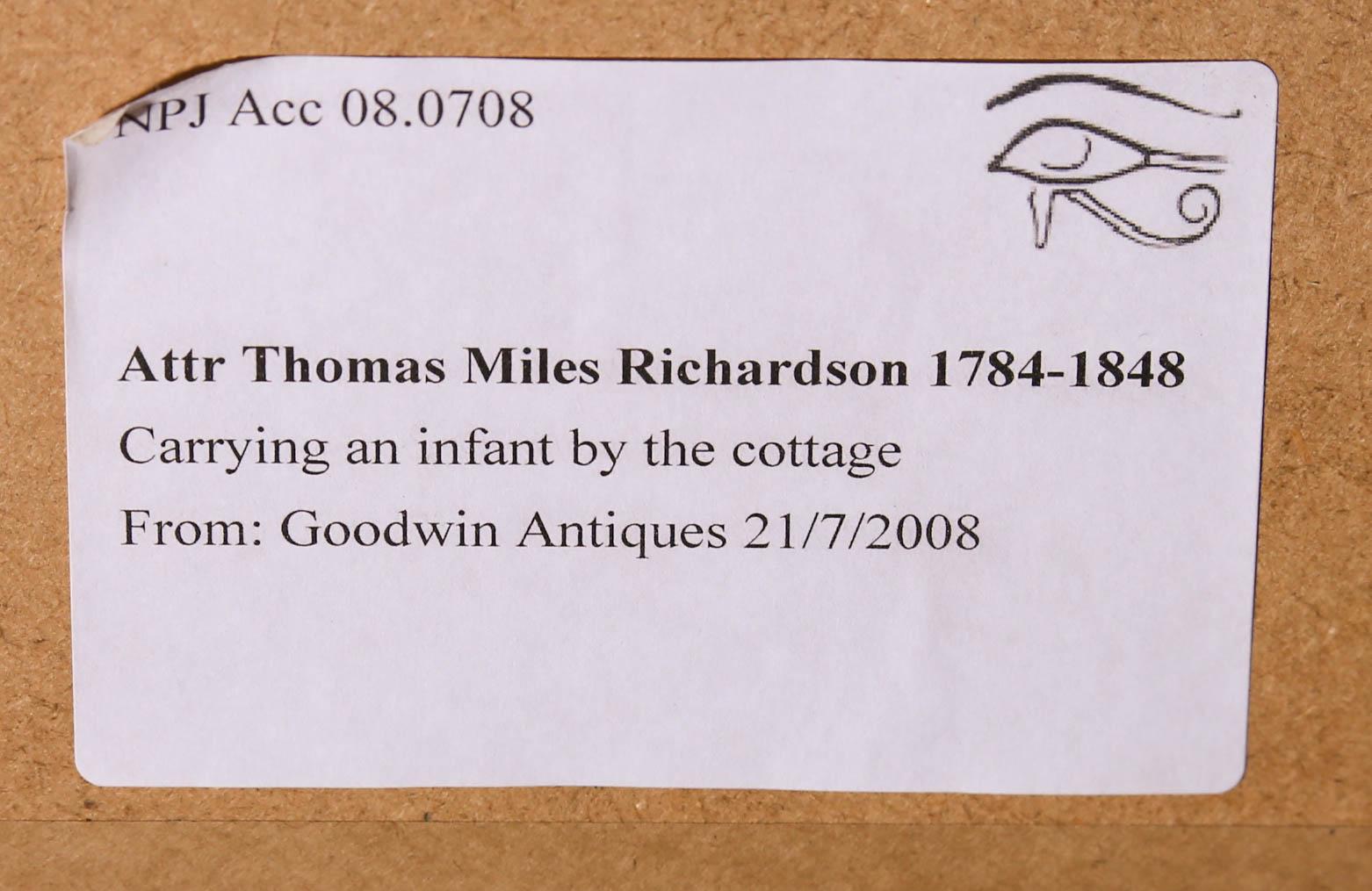 Attrib. Thomas Miles Richardson (1784-1848)- Watercolour, Passing at the Bridge For Sale 4