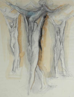 Peter Nicholas (1934-2015) - 1988 Charcoal Drawing, Design for Dance Sculpture