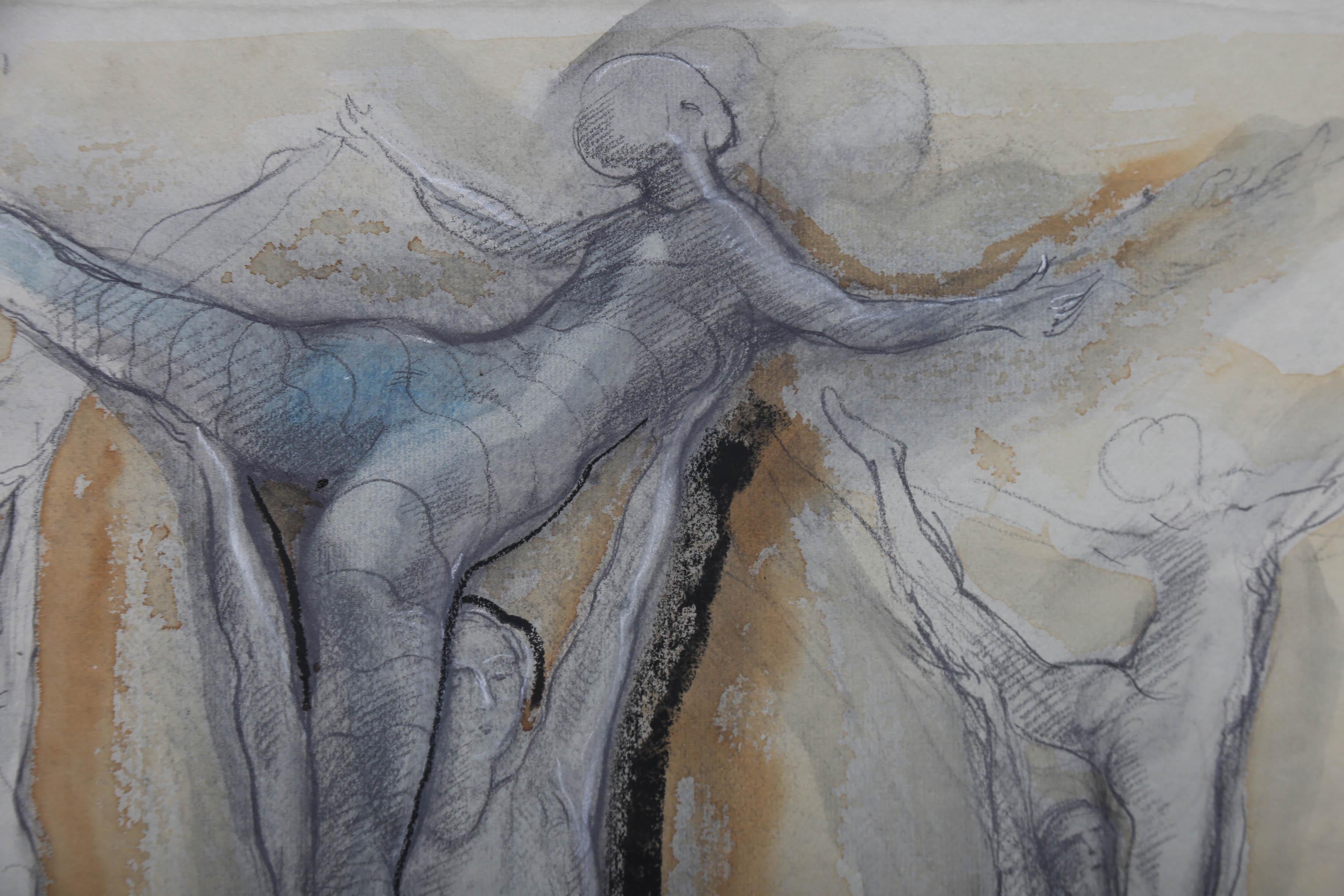 Peter Nicholas (1934-2015) - 1988 Charcoal Drawing, Design for Dance Sculpture 4