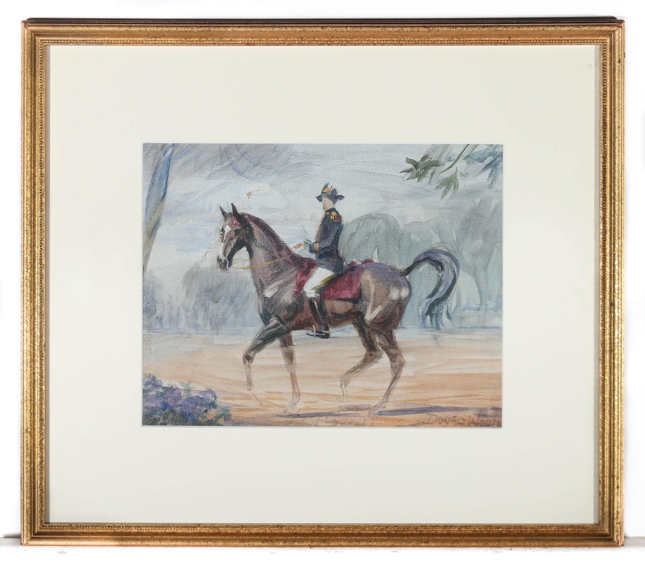 Donald Wood - Contemporary Gouache, A French General For Sale 2