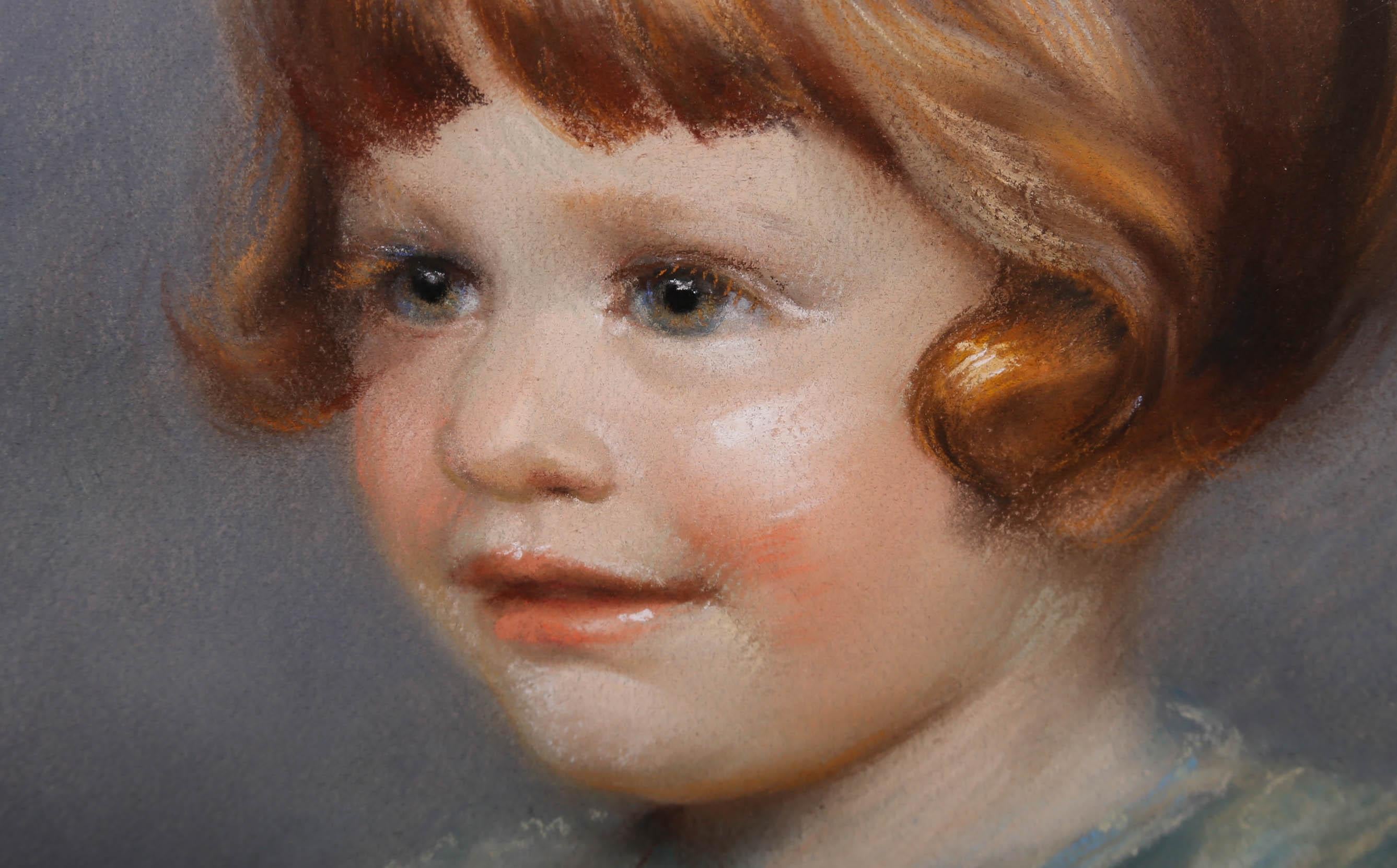 Donald Wood (1889-1953) - Framed 1932 Pastel, Innocent Eyes For Sale 4
