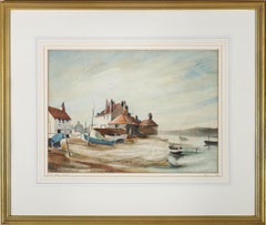 Vernon de Beauvoir Ward ARBA (1905-1985) - Framed Watercolour, Fishing Village