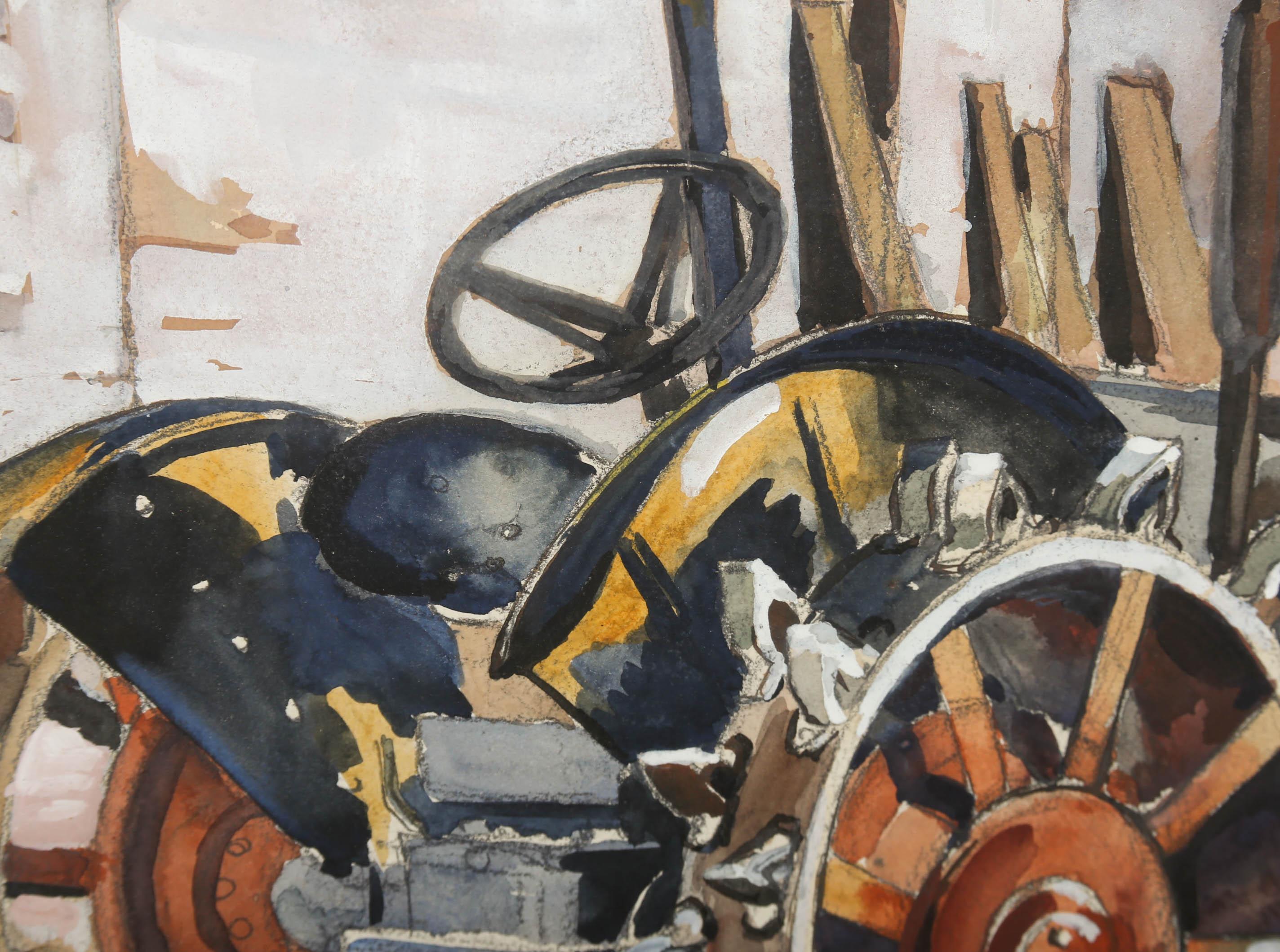 Gerahmtes Aquarell des 20. Jahrhunderts von E.J.W., Great Coates im Angebot 1