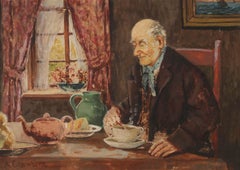 A. Chambers - Framed Early 20th Century Watercolour, Afternoon Tea