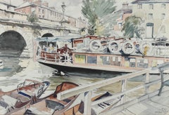 E.J.W - Framed 20th Century Watercolour, Folly Bridge