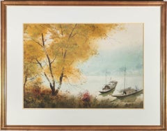 Zhang Defu - 1992 Watercolour, Late Autumn