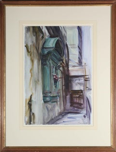 Anthony Bream (b.1943) - 1998 Watercolour, Venice Side Street