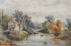 19th Century Watercolour - House On The Weir
