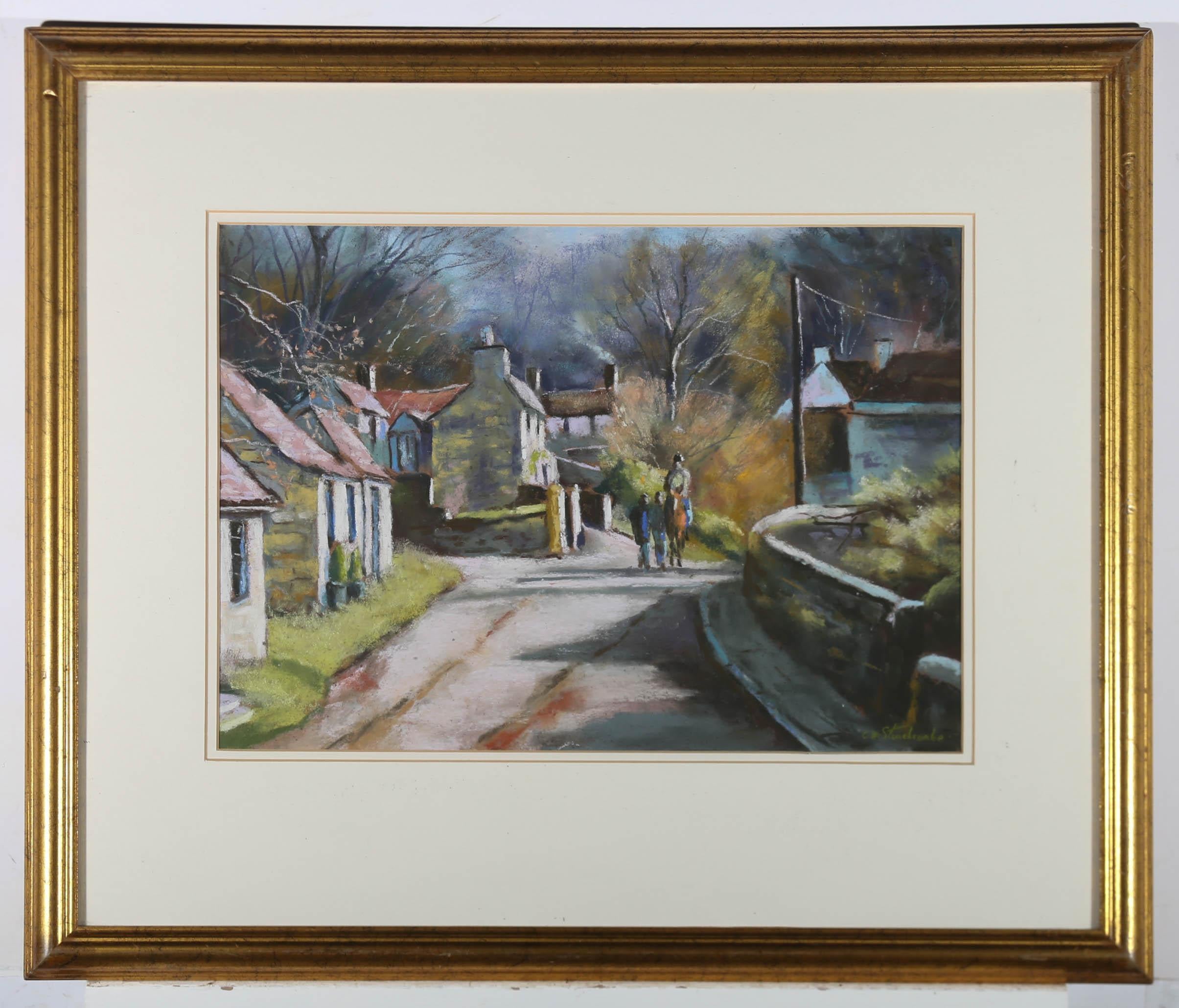 Chris Stinchcombe - Contemporary Pastel, Morning Hack Through Castle Combe For Sale 2