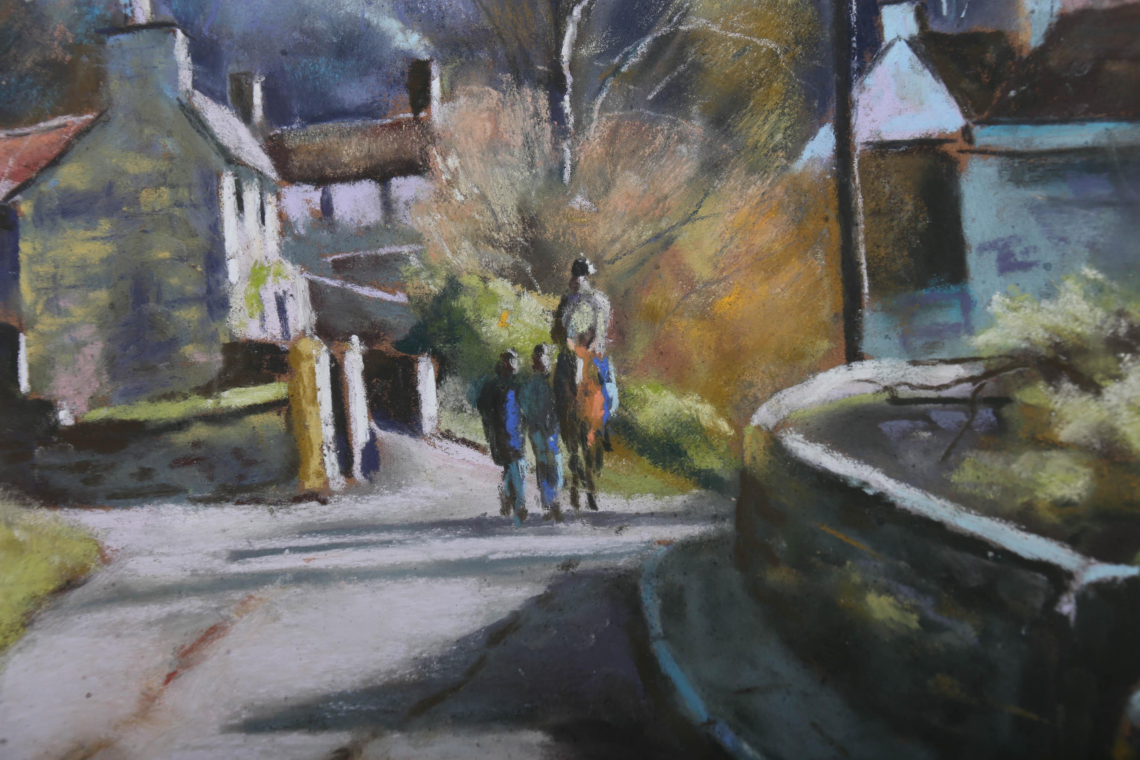 Chris Stinchcombe - Contemporary Pastel, Morning Hack Through Castle Combe For Sale 4