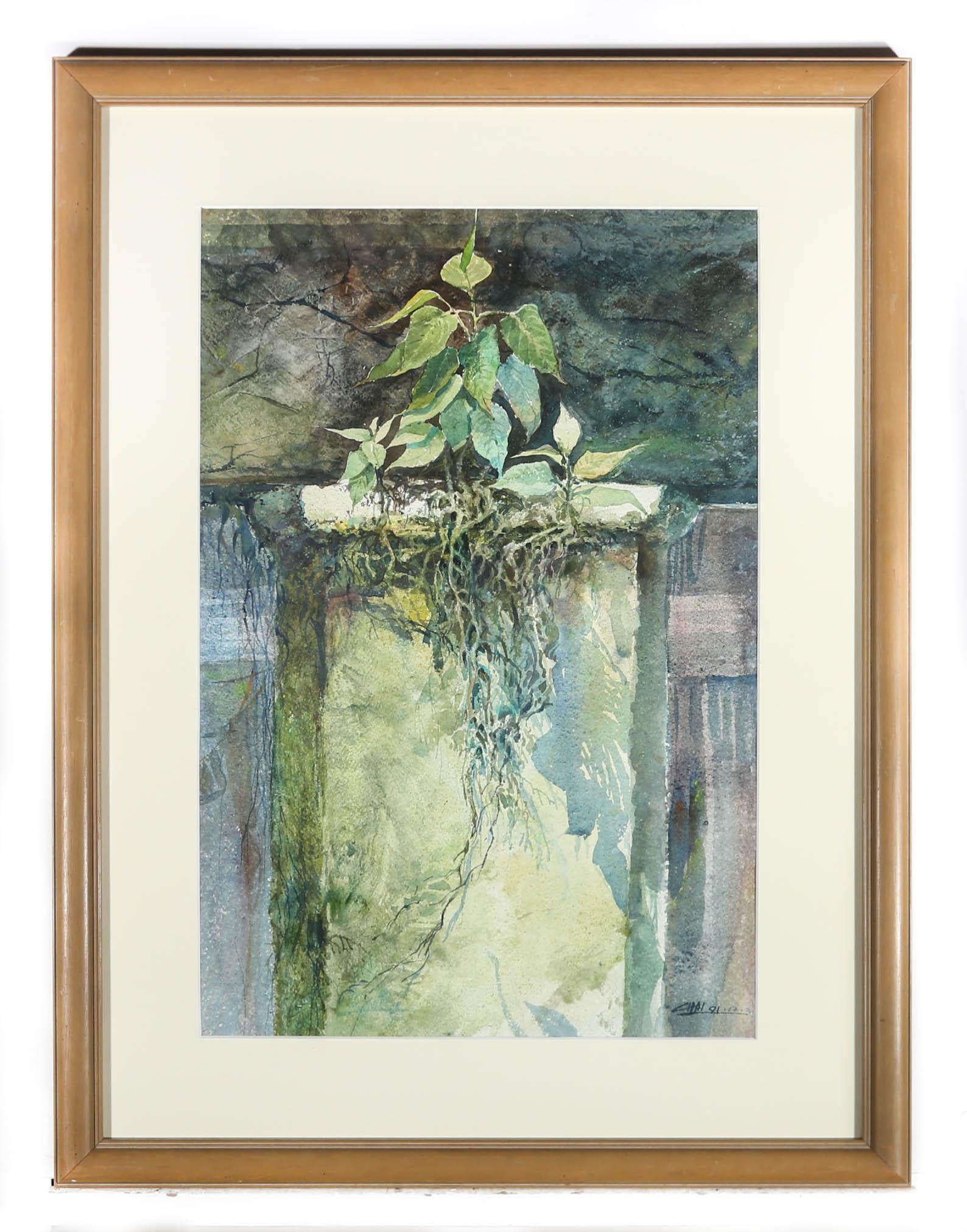 Chai Seng Chia  Aquarell, „Occupy I“ – 1991 im Angebot 2