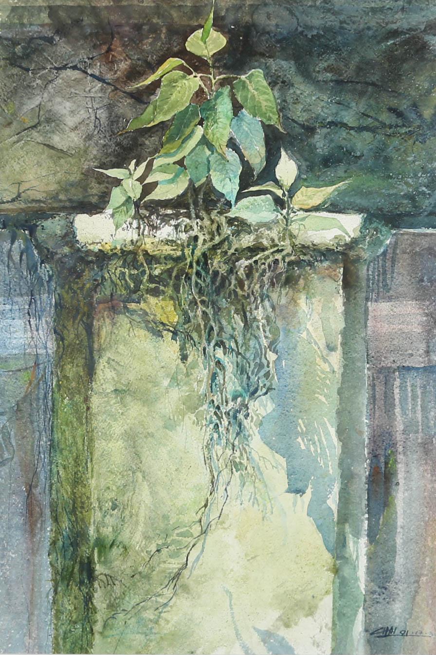 Chai Seng Chia  - 1991 Watercolour, Occupy I For Sale 1