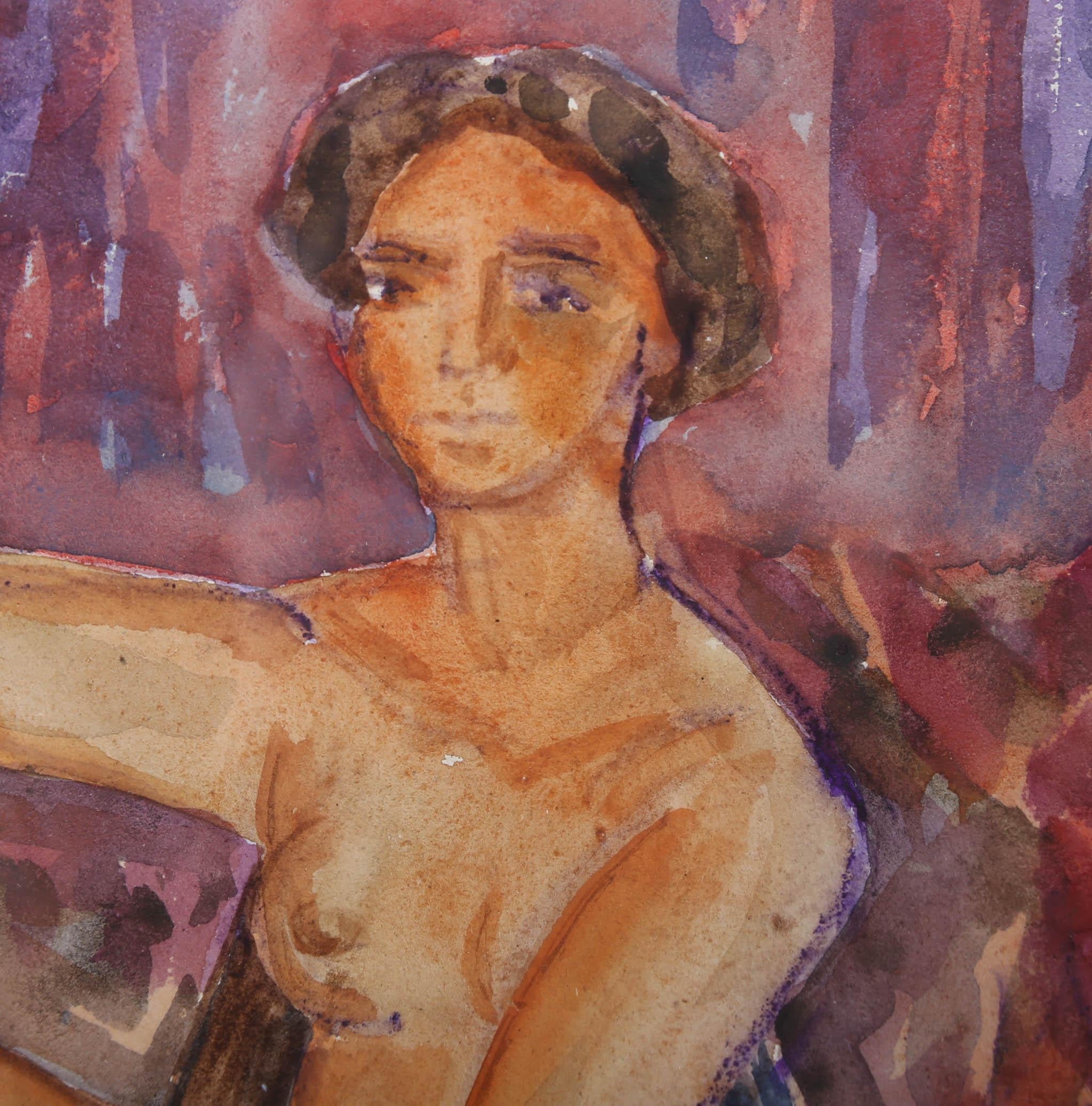 Sergej M. Luppov (1893-1977) - Russian School Watercolour, Dancing in the Nude For Sale 3