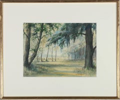 Michel Le Bourlier - 1974 Aquarell, „Towards The Clearing“