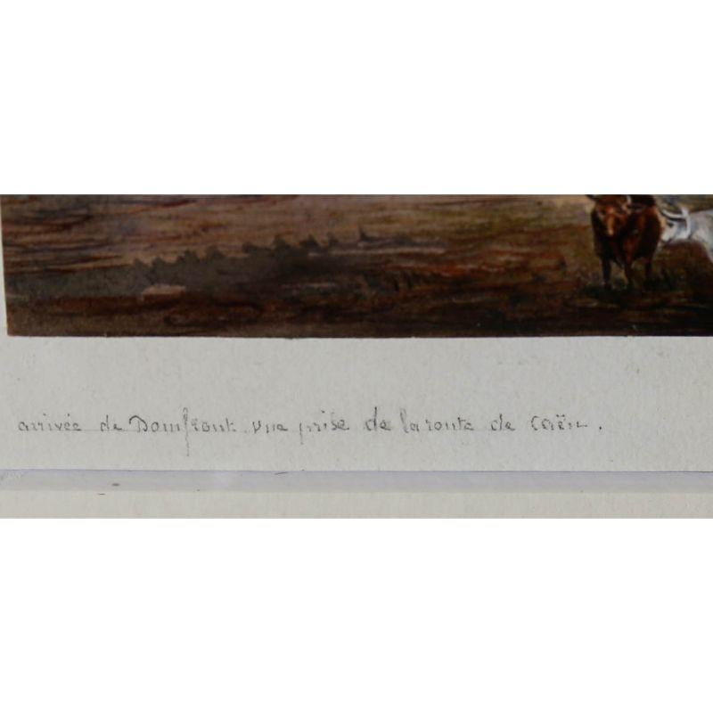 19th Century Watercolour - Route to Château de Domfront For Sale 2