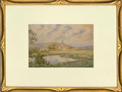 J. W. Oddie (fl.1882-1886 - Framed Late 19th Century Watercolour, Church Fields