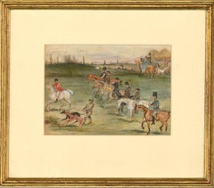 19th Century Watercolour - Towing the Line