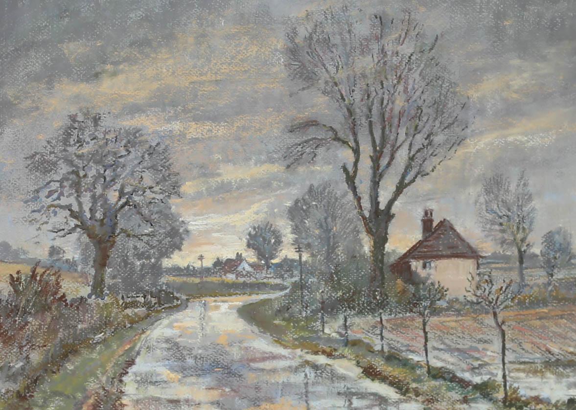 Pastello del XX secolo incorniciato - Il tempo britannico - Art di Unknown
