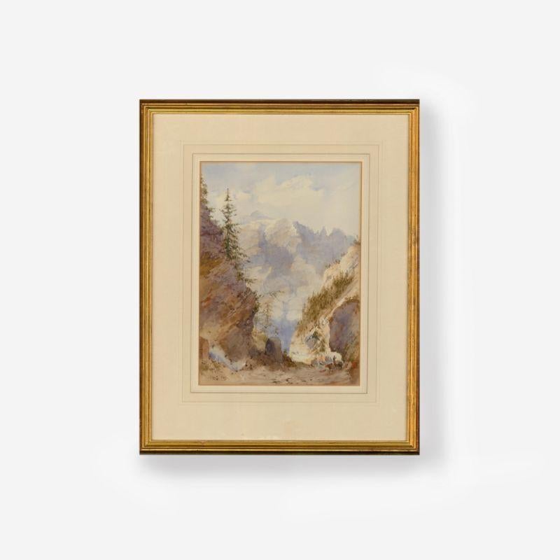 Cercle de George Arthur Fripp (1813-1896) - 1847 Aquarelle, Les Alpes au Tyrol en vente 3