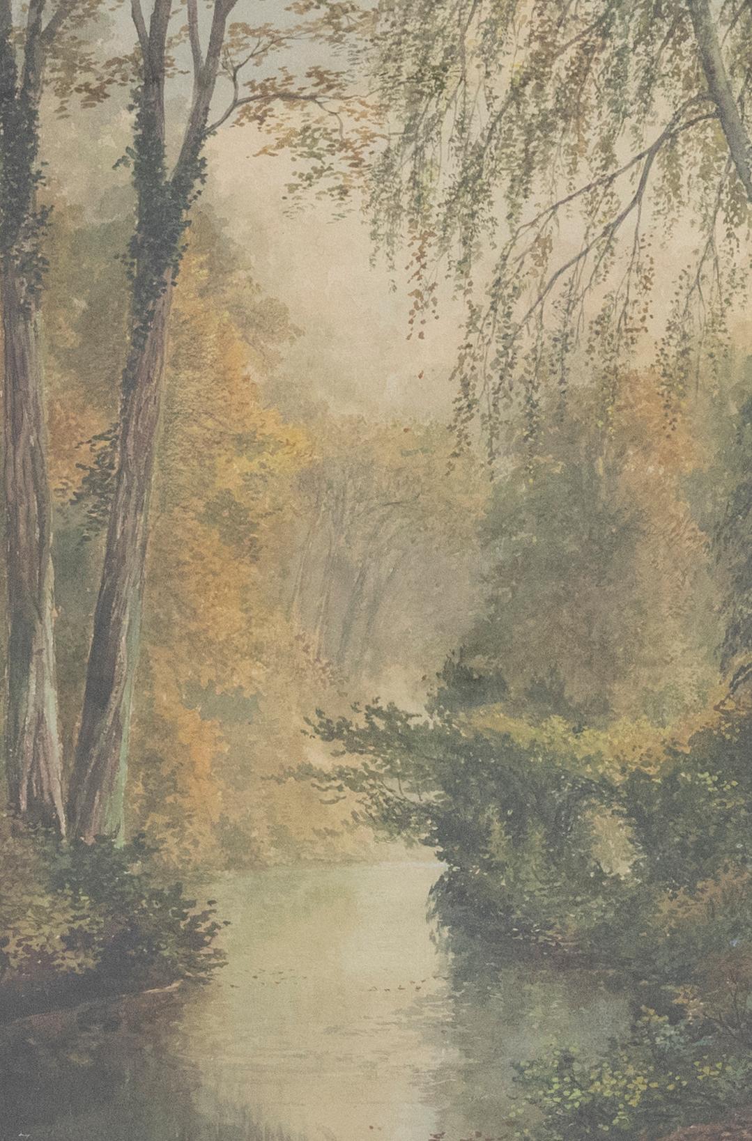 E. J. Turner - Framed Late 19th Century Watercolour, Silent Pool For Sale 1