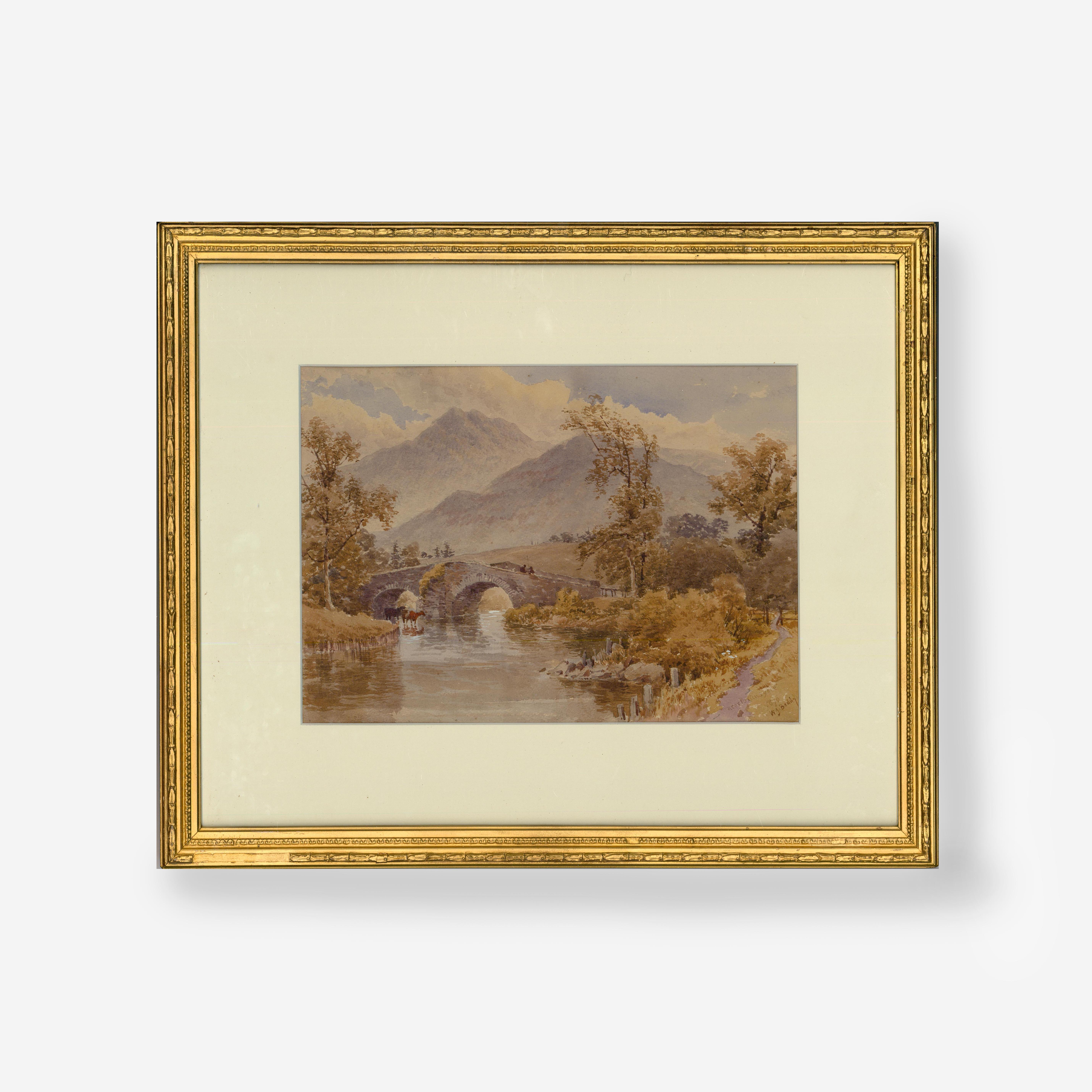 William James Boddy (1832-1911) - 1890 Watercolour, Bridge Near Portinscale For Sale 4