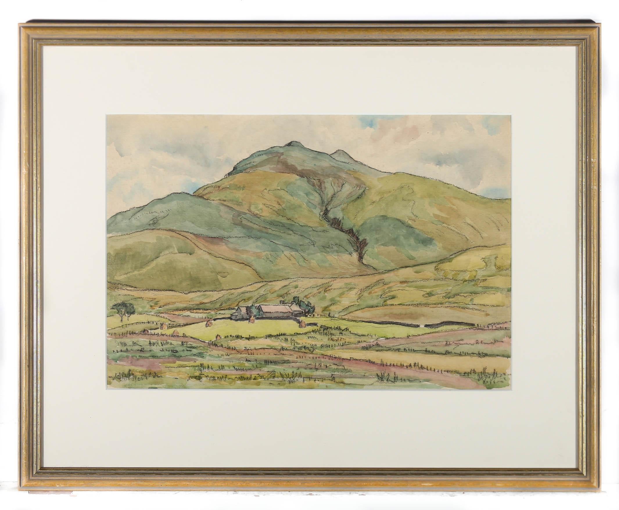 Ian McDonald Grant ARCA (1904-1993) - Gerahmtes Aquarell, Landschaft VI im Angebot 2