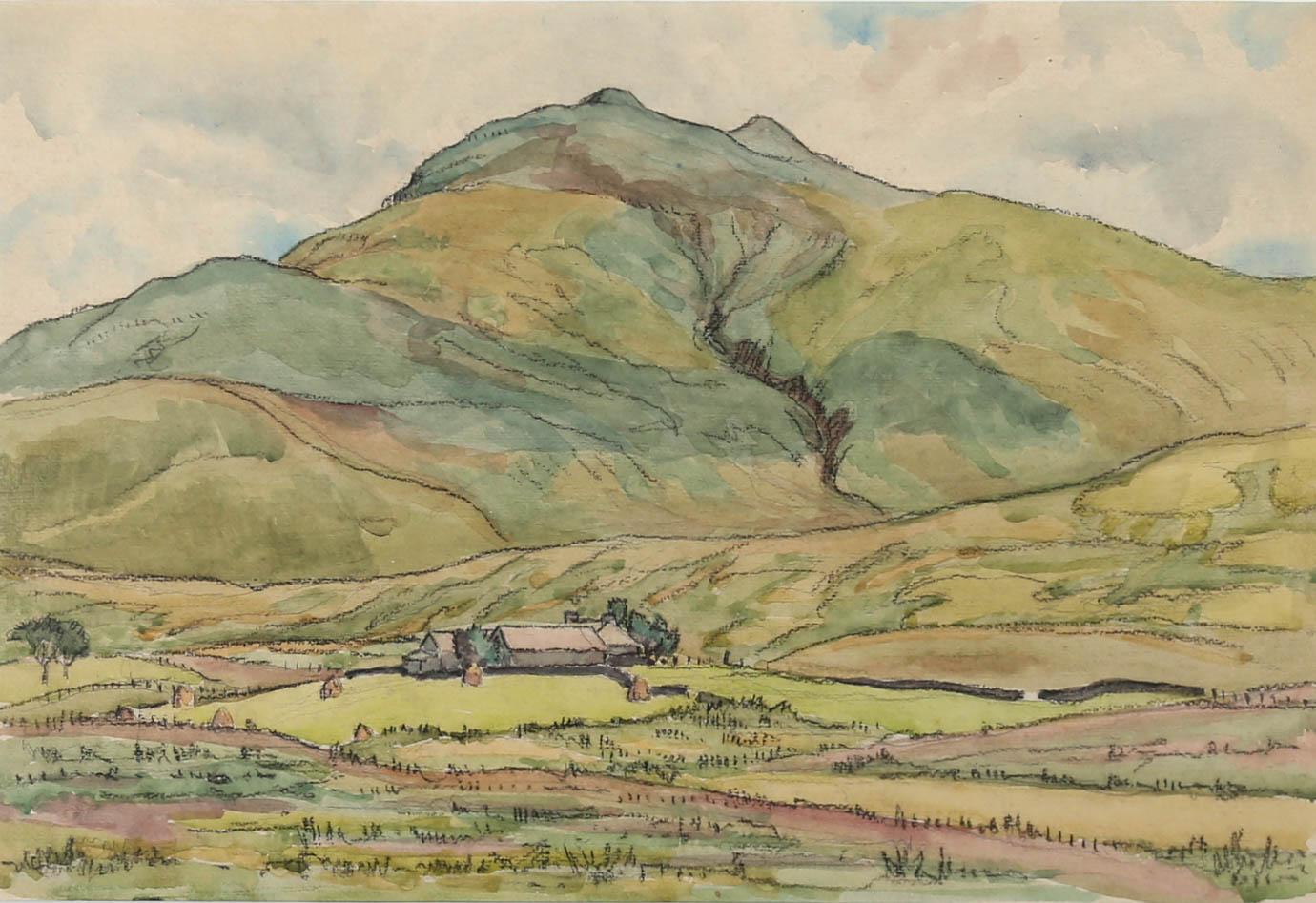 Ian McDonald Grant ARCA (1904-1993) - Framed Watercolour, Landscape VI For Sale 1