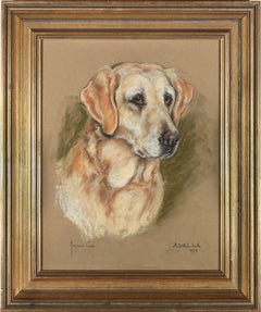Marjorie Cox (1915-2003) - Framed 1970 Pastel, Portrait of Adella