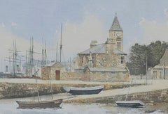 Eric Thompson - Contemporary Watercolour, Fishing Boats at St Sampsons