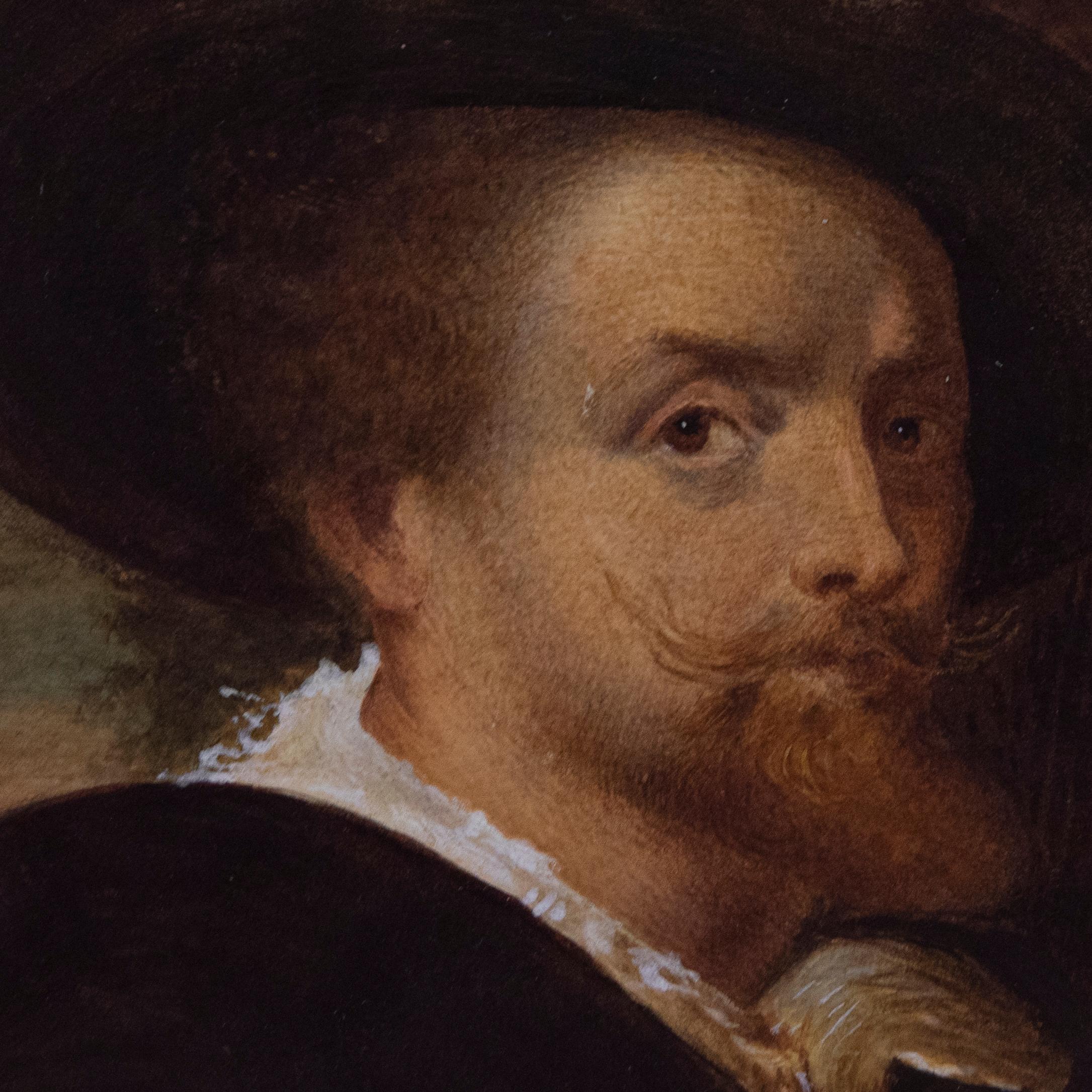 After Rubens (1577-1640) - 19th Century Watercolour, Self Portrait For Sale 2