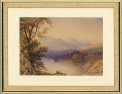 Antique Attrib. James Duffield Harding (1798-1863) - Framed Watercolour, Above The River