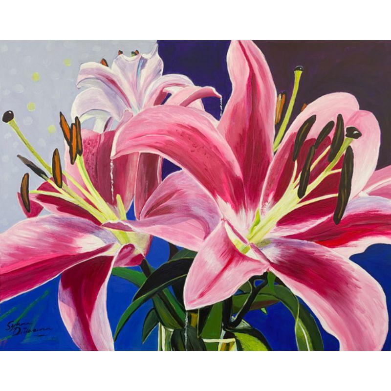 Pink Lillies - Art by Sylvia Ditchburn