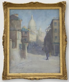 Karl Gamley - Early 20th Century Watercolour, Continental Street with Cathedral