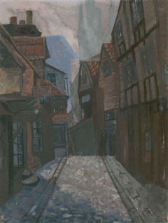 20th Century Watercolour - Cobbled Streets