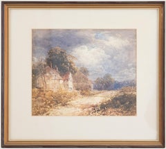 Antique John Keeley RBSA (1849-1930) - Framed Watercolour, Woodlands Cottage