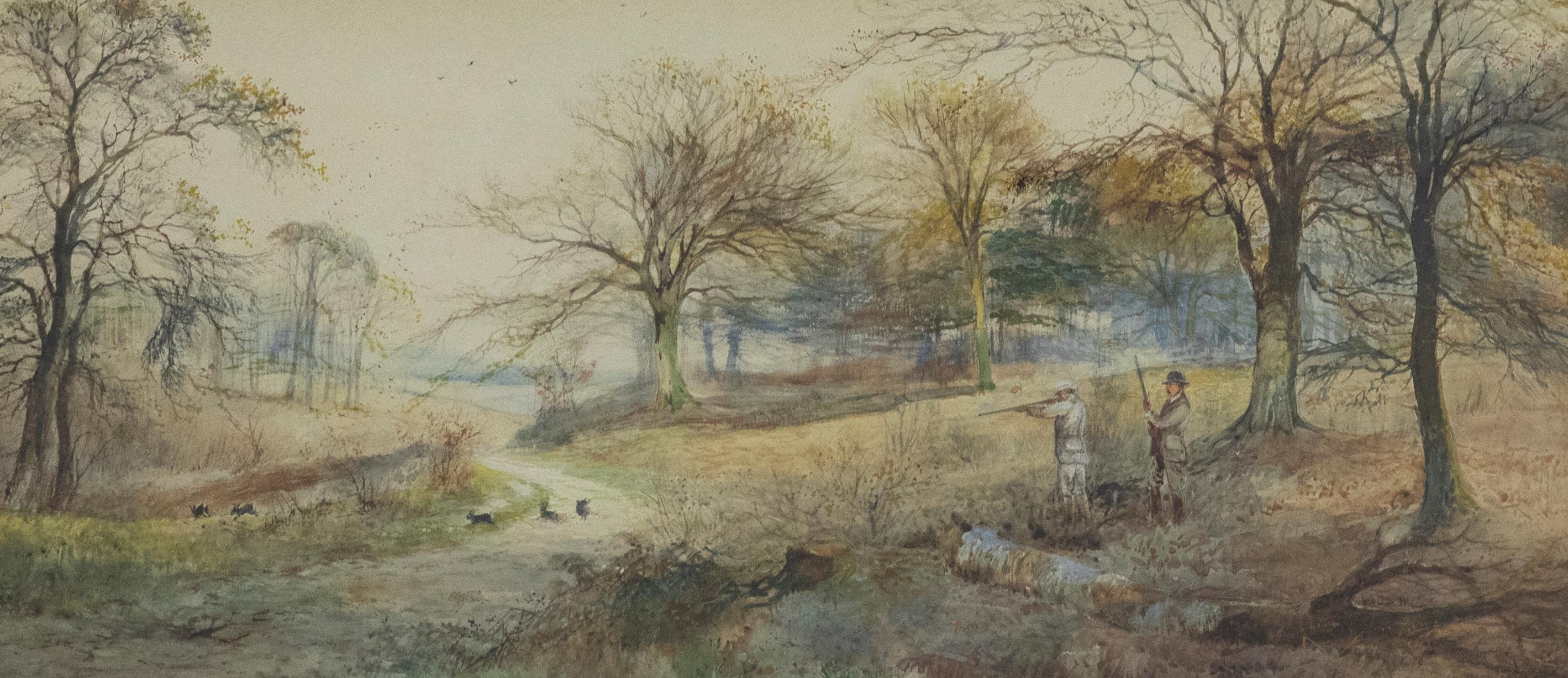 Arthur Willett (1857-1918)- Framed Late 19th Century Watercolour, Rough Shooting For Sale 1