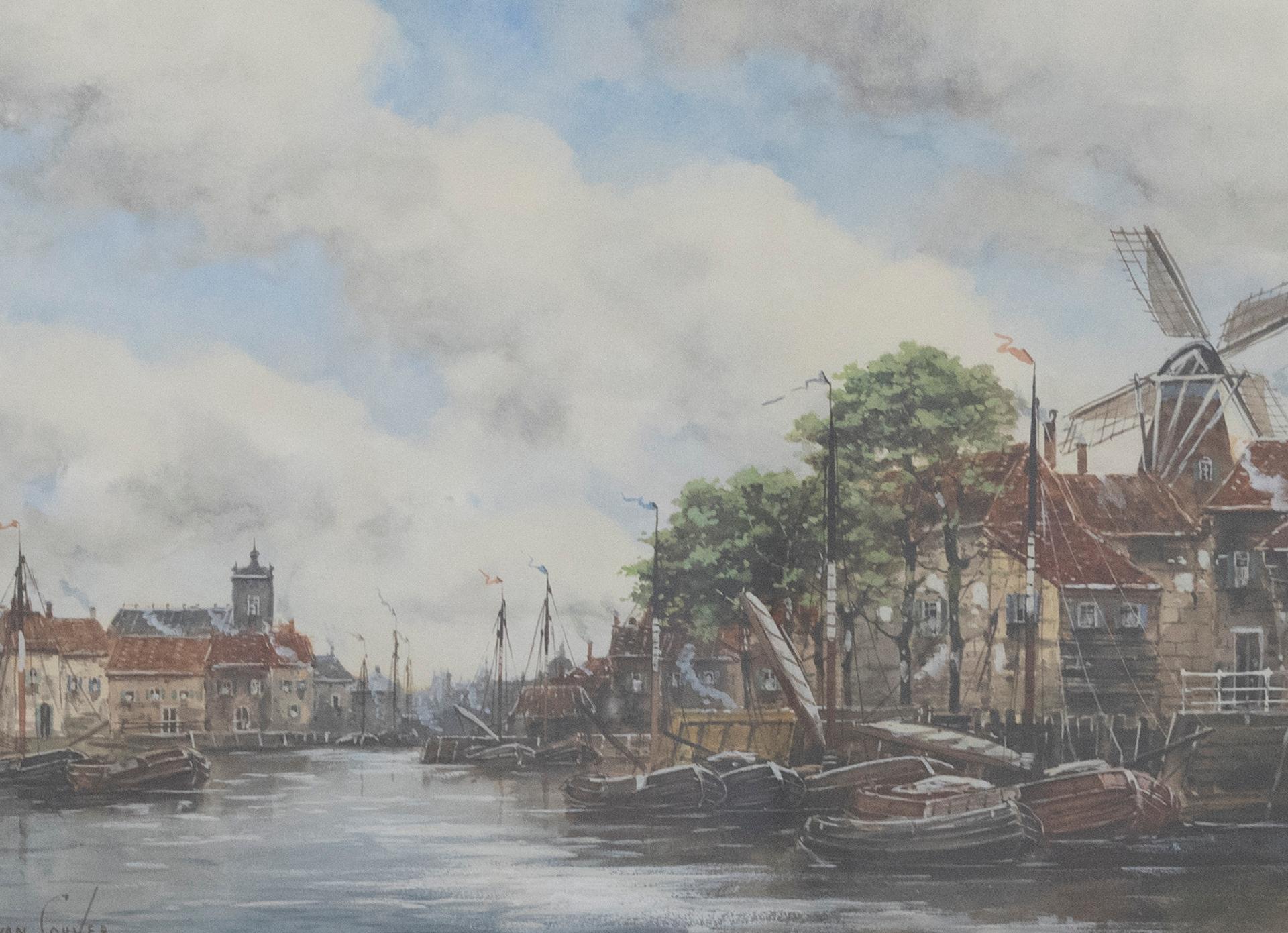 Jan van Couver (Hermanus Koekkoek Jr.) (1864-1910) -Watercolour, The Dutch Port 1