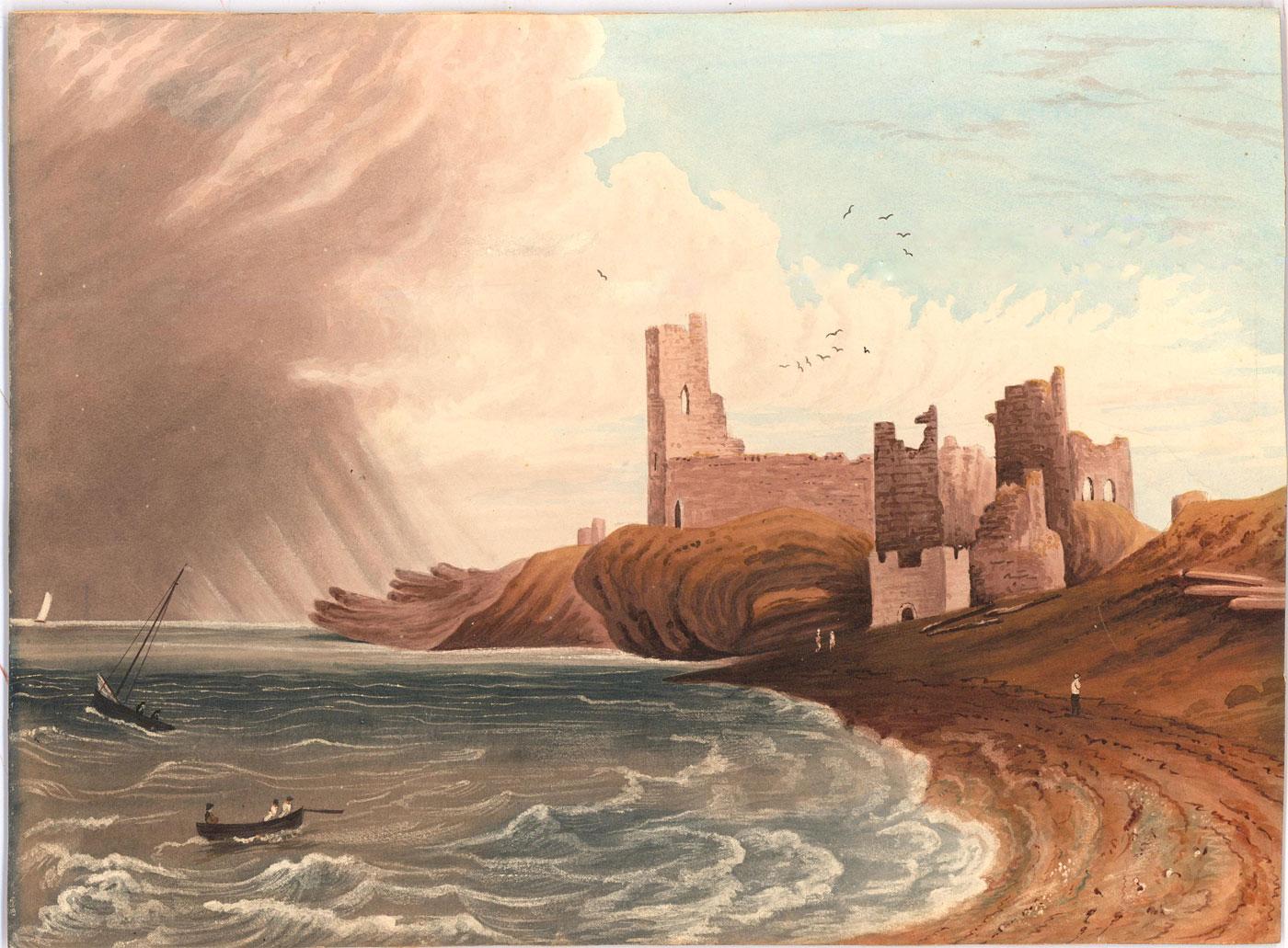 Early 19th Century Watercolour - Dunstanburgh Castle 2