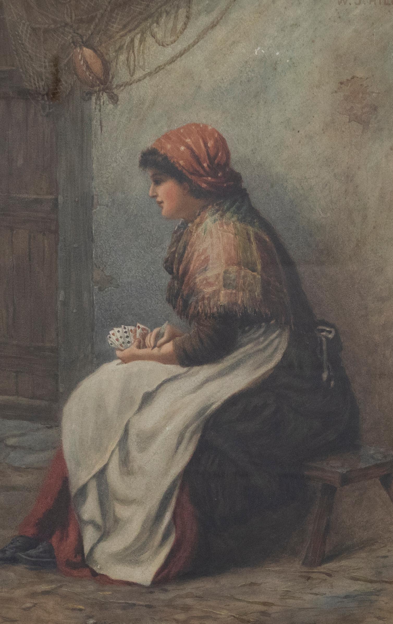 W. J. Hill  - 19th Century Watercolour, A Strong Hand For Sale 2