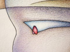 Brieftaube, Feder und Buntstifte Zeichnung auf Papier, 2022