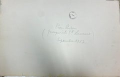 Postimpressionistisches französisches Aquarellgemälde, Strandszene aus der Bretagne