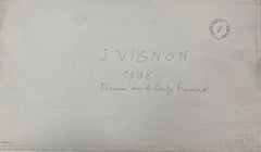 Post-Impressionist French Watercolour Painting View of Cap Ferrat From Hillside