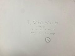 Postimpressionistisches französisches Aquarell Die Berge über Nizza