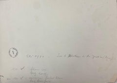 Pintura francesa postimpresionista a la acuarela Las montañas detrás de Niza